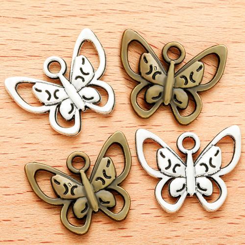 Zinc Alloy Animal Pendants Butterfly plated DIY & hollow Sold By Bag