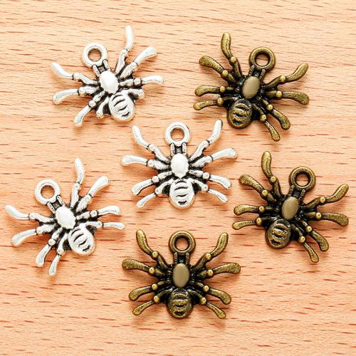 Tibetan Style Animal Pendants, Spider, plated, DIY, more colors for choice, 19x15mm, 100PC/Bag, Sold By Bag