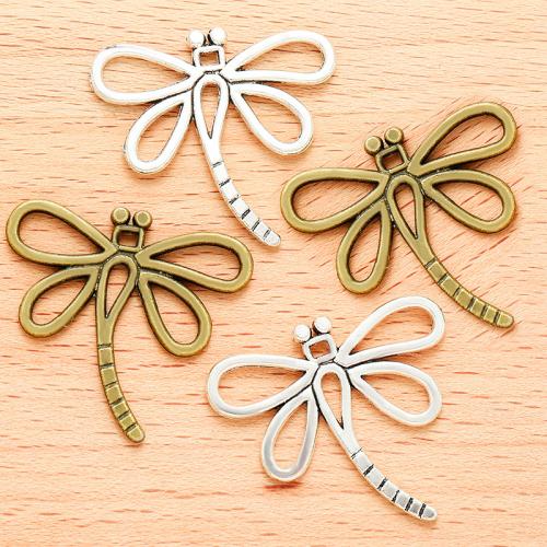 Tibetan Style Animal Pendants, Dragonfly, plated, DIY, more colors for choice, 30x27mm, 100PC/Bag, Sold By Bag