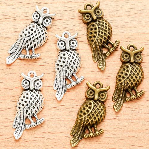 Zinc Alloy Animal Pendants Owl plated DIY Sold By Bag