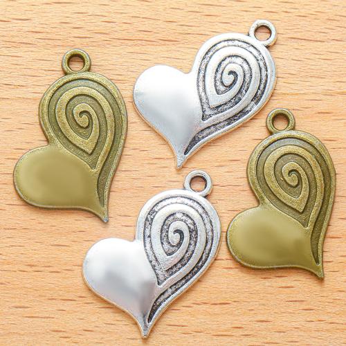 Tibetan Style Heart Pendants, plated, DIY, more colors for choice, 24x24mm, 100PC/Bag, Sold By Bag