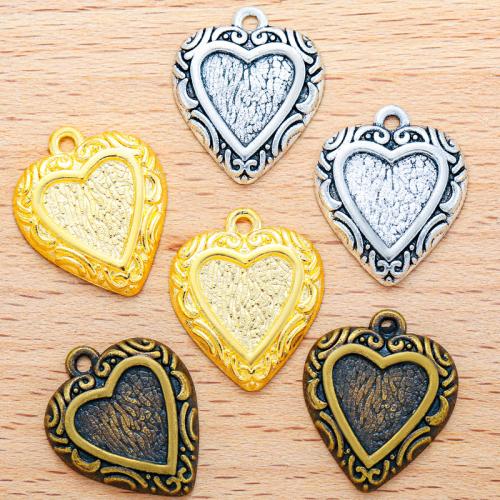 Ciondoli a cuore in lega di zinco, lega in zinco, placcato, DIY, nessuno, 20x17mm, 100PC/borsa, Venduto da borsa