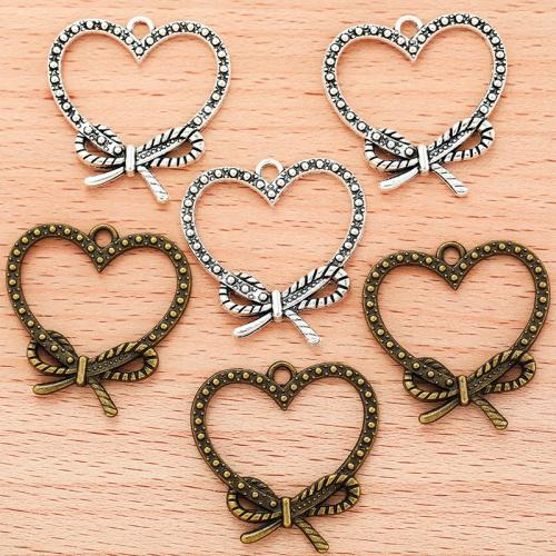 Tibetan Style Heart Pendants, plated, DIY, more colors for choice, 30x29mm, 100PC/Bag, Sold By Bag