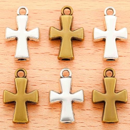 Tibetan Style Cross Pendants, plated, DIY, more colors for choice, 22x14mm, 100PC/Bag, Sold By Bag