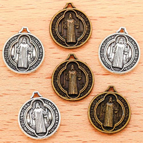 Tibetan Style Pendants, Round, plated, DIY, more colors for choice, 15x13mm, 100PC/Bag, Sold By Bag