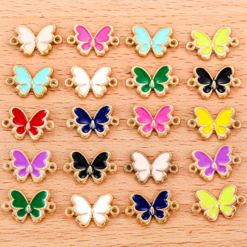 Animal Zinc Alloy Connector Butterfly plated DIY & enamel & 1/1 loop Sold By Bag