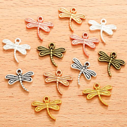 Zinc Alloy Animal Pendants Dragonfly plated DIY Sold By Bag