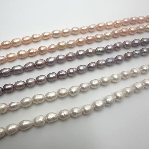 Cultured Rice Freshwater Pearl Beads, DIY, more colors for choice, 5-6mm, Sold Per Approx 37 cm Strand