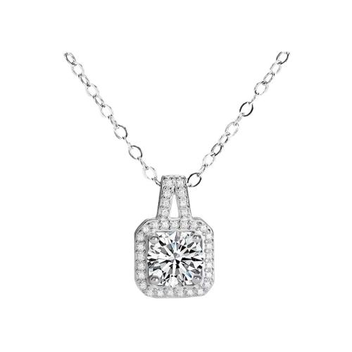 Collier en laiton cubique Zircon Micro Pave, bijoux de mode & normes différentes pour le choix & pavé de micro zircon & pour femme, Longueur:Environ 45 cm, Vendu par PC