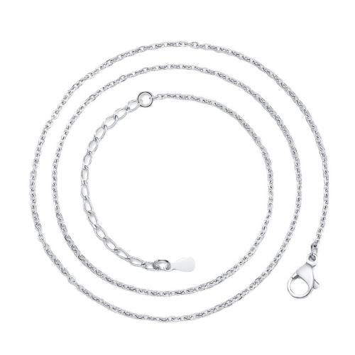 Stainless Steel Jewelry Necklace, 304 Stainless Steel, with 5cm extender chain, DIY, Length:Approx 40 cm, Sold By PC