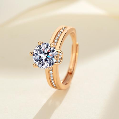 Cubic Zirconia Micro Pave Brass Ring, fashion jewelry & micro pave cubic zirconia & for woman, more colors for choice, US Ring Size:7, Sold By PC