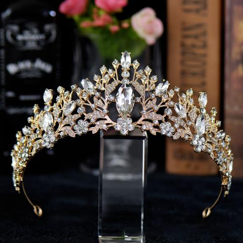 Bridal Tiaras Zinc Alloy for bridal & with rhinestone Sold By PC