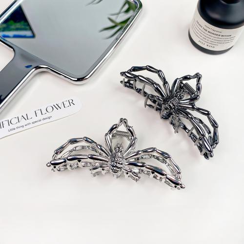 Zinc Alloy Hair Claw Clip, Spider, Halloween smykker gave & for kvinde, flere farver til valg, 110x50mm, Solgt af PC