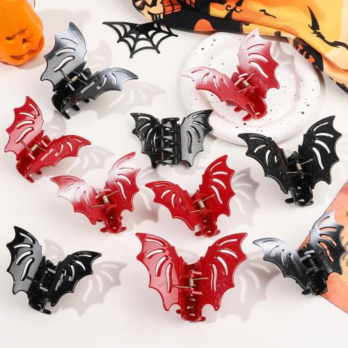 ABS Plastic Hair Claw Clip, Bat, Halloween Jewelry Gift & different size for choice & for woman, more colors for choice, Sold By PC