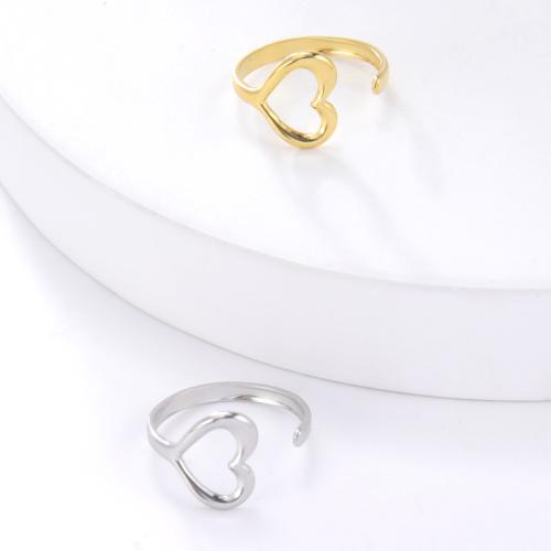 Stainless Steel Finger Ring 304 Stainless Steel Heart fashion jewelry & Unisex Sold By PC