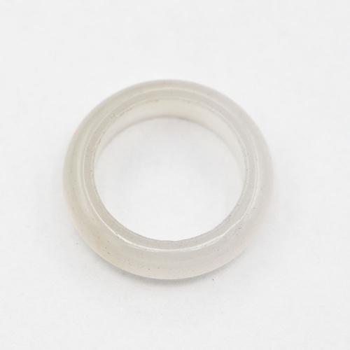 Agate Finger Ring, White Agate, Donut, Unisex & different size for choice, white, 6mm, Sold By PC