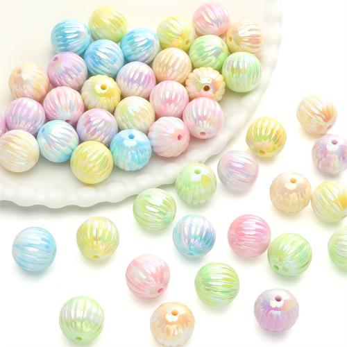 Plated Acrylic Beads, colorful plated, DIY, more colors for choice, 16mm, Hole:Approx 2mm, 5PCs/Bag, Sold By Bag