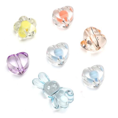 Transparent Acrylic Beads, Different Shape for Choice & DIY, more colors for choice, 20PCs/Bag, Sold By Bag