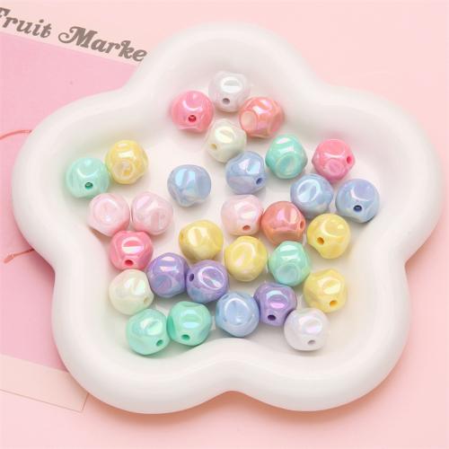 Plated Acrylic Beads, colorful plated, DIY, more colors for choice, 16mm, Hole:Approx 2mm, 5PCs/Bag, Sold By Bag