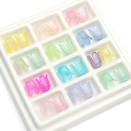 Acrylic Jewelry Beads, Tulip, DIY, more colors for choice, 12x10mm, Approx 50PCs/Bag, Sold By Bag