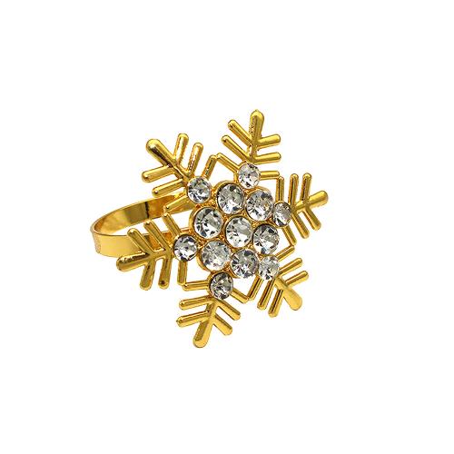 Tibetan Style Napkin Ring, Snowflake, plated, with rhinestone, more colors for choice, nickel, lead & cadmium free, Sold By PC