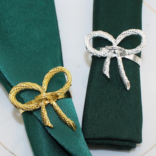 Zinc Alloy Napkin Ring Bowknot plated for home and office nickel lead & cadmium free Sold By PC