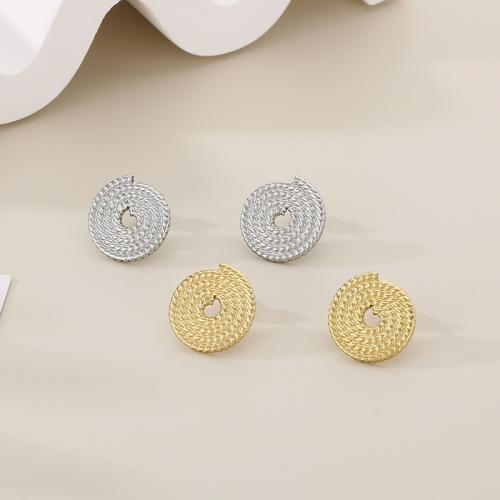 Titanium Steel  Earring, Round, plated, for woman, more colors for choice, Sold By Pair