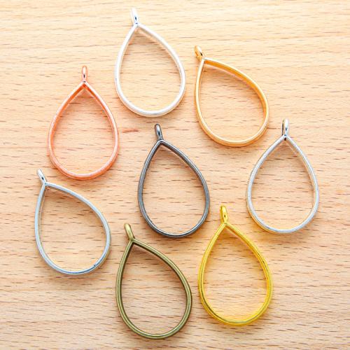 Sinc Alloy Pendants, Teardrop, plátáilte, DIY, dathanna níos mó le haghaidh rogha, 33x21mm, 100ríomhairí pearsanta/Mála, Díolta De réir Mála