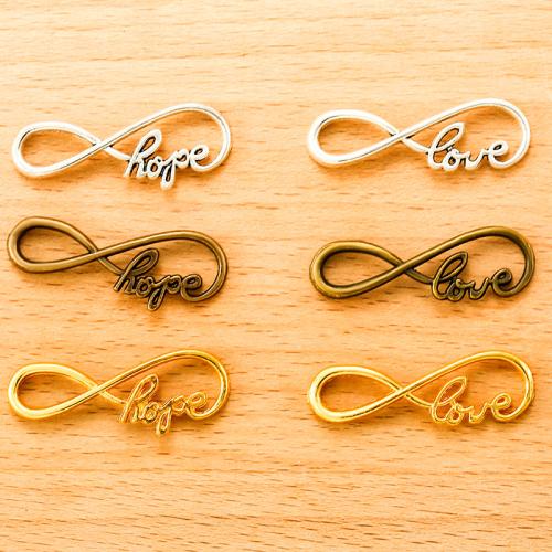 Infinity Tibetan Style Connector, plated, DIY & different styles for choice & 1/1 loop, more colors for choice, 39x15mm, 100PCs/Bag, Sold By Bag