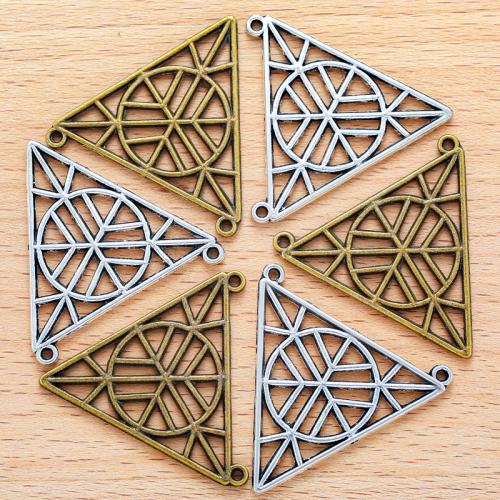 Sinc Alloy Pendants, Triantán, plátáilte, DIY, dathanna níos mó le haghaidh rogha, 35x20mm, 100ríomhairí pearsanta/Mála, Díolta De réir Mála