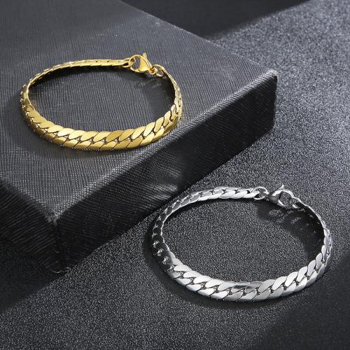 Bracelet d'acier titane, Placage, pour homme, plus de couleurs à choisir, Longueur:20 cm, Vendu par PC