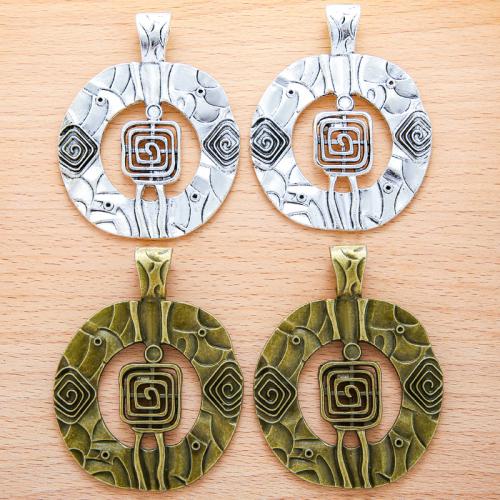 Tibetan Style Pendants, Slightly Round, plated, DIY, more colors for choice, 72x57mm, 100PCs/Bag, Sold By Bag