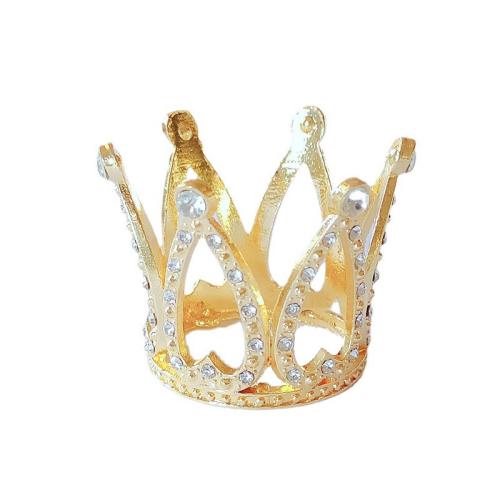 Tibetan Style Tiaras, Crown, plated, fashion jewelry & with rhinestone, more colors for choice, nickel, lead & cadmium free, 32x35mm, Sold By PC