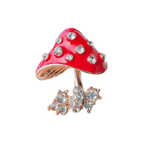 Tibetan Style Brooches, with Plastic Pearl, mushroom, plated, fashion jewelry & different designs for choice & enamel & with rhinestone, more colors for choice, nickel, lead & cadmium free, Sold By PC