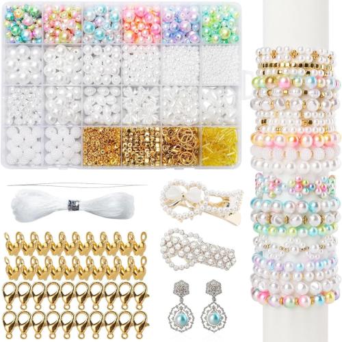 ABS Plastic DIY Jewelry Set, mixed colors, Sold By Box