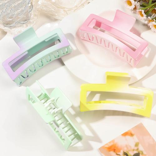 Hair Claw Clips, Plastic, handmade, gradient color & for woman & hollow, more colors for choice, Sold By PC