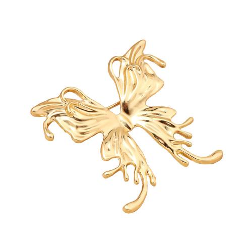 Zinc Alloy Brocher, Butterfly, forgyldt, for kvinde, guld, Solgt af PC