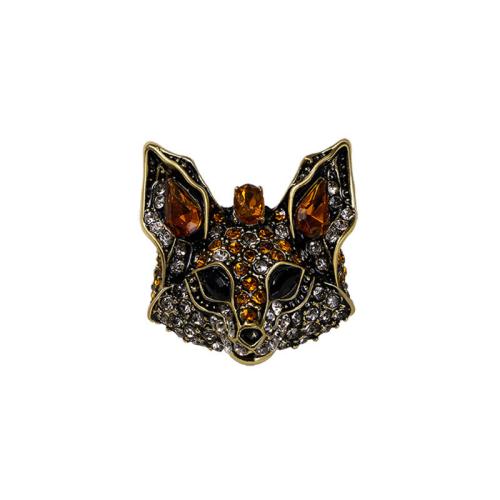 Zinc Alloy Brooches plated for woman & with rhinestone original color Sold By PC