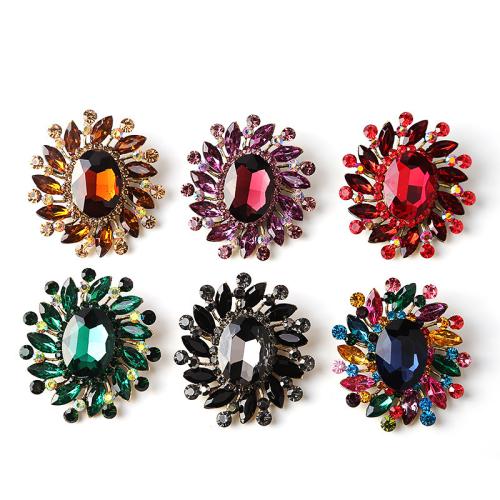 Zinc Alloy Brooches with Crystal plated for woman & with rhinestone Sold By PC