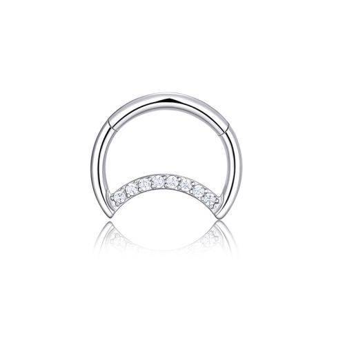 Gioielleria da Piercing naso in acciaio inox, 316 acciaio inox, gioielli di moda & unisex & formato differente per scelta & Micro spianare cubic zirconia, Venduto da PC