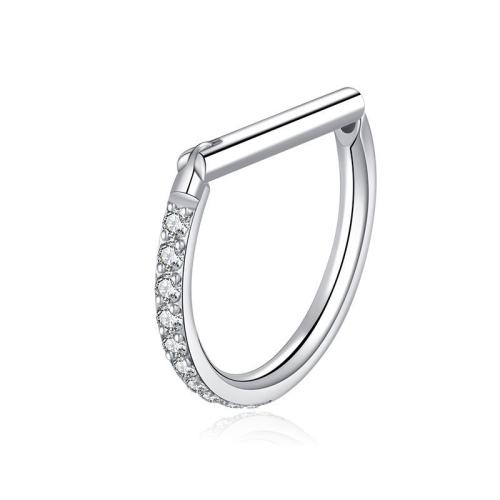 Gioielleria da Piercing naso in acciaio inox, 316L acciaio inox, gioielli di moda & unisex & formato differente per scelta & Micro spianare cubic zirconia, Venduto da PC