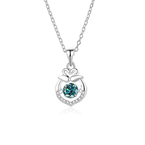 Kubieke Zircon Micro effenen Sterling zilveren ketting, 925 sterling zilver, met 5cm extender keten, mode sieraden & micro pave zirconia & voor vrouw, meer kleuren voor de keuze, Lengte Ca 40 cm, Verkocht door PC