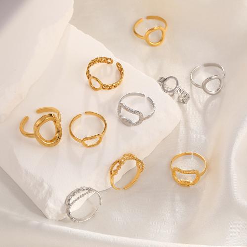 Stainless Steel Finger Ring 304 Stainless Steel fashion jewelry & for woman diameter 17mm Sold By PC