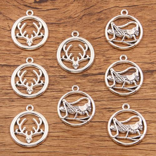 Tibetan Style Pendants, antique silver color plated, DIY & different designs for choice, more colors for choice, nickel, lead & cadmium free, 22x25mm, Hole:Approx 1mm, Approx 100PCs/Bag, Sold By Bag