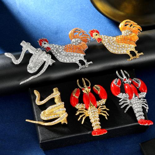 Tibetan Style Brooches, plated, different styles for choice & for woman & enamel & with rhinestone, more colors for choice, nickel, lead & cadmium free, Sold By PC