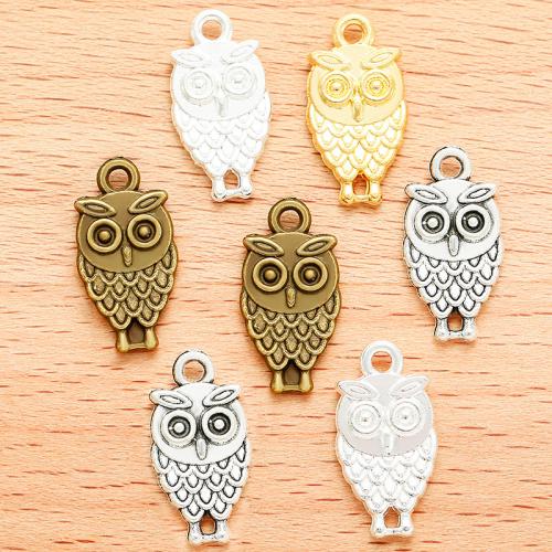 Animal Tibetan Style Connector, Owl, plated, DIY & 1/1 loop, more colors for choice, 18x9mm, 100PCs/Bag, Sold By Bag