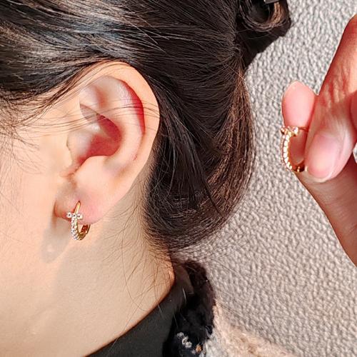 Zinc Alloy Drop Earrings gold color plated fashion jewelry & with rhinestone golden nickel lead & cadmium free Sold By Pair