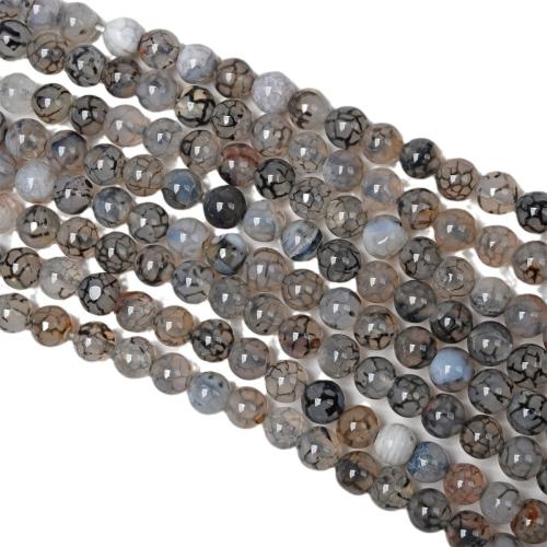 Natural Dragon Veins Agate Beads, polished, DIY & different size for choice, Sold By Strand