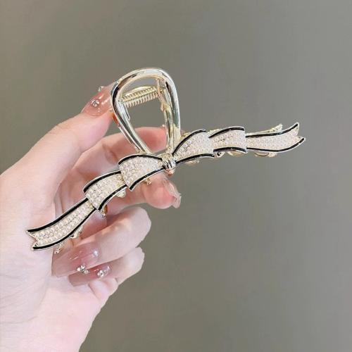 Clips de Garra, aleación de zinc, con Perlas plásticas, chapado, para mujer, dorado, 110mm, Vendido por UD