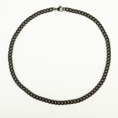 Stainless Steel Chain Necklace, 304 Stainless Steel, fashion jewelry & Unisex, more colors for choice, 7x3mm, Length:Approx 50 cm, Sold By PC